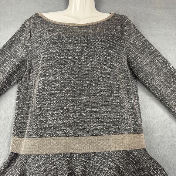 Alice + Olivia Women's Gray Skater Mini Dress Air Made in Canada LARGE - Picture 7 of 12